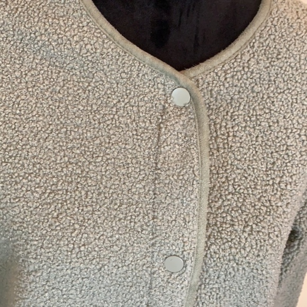 JOIE sage green snap button cardigan - Picture 2 of 7